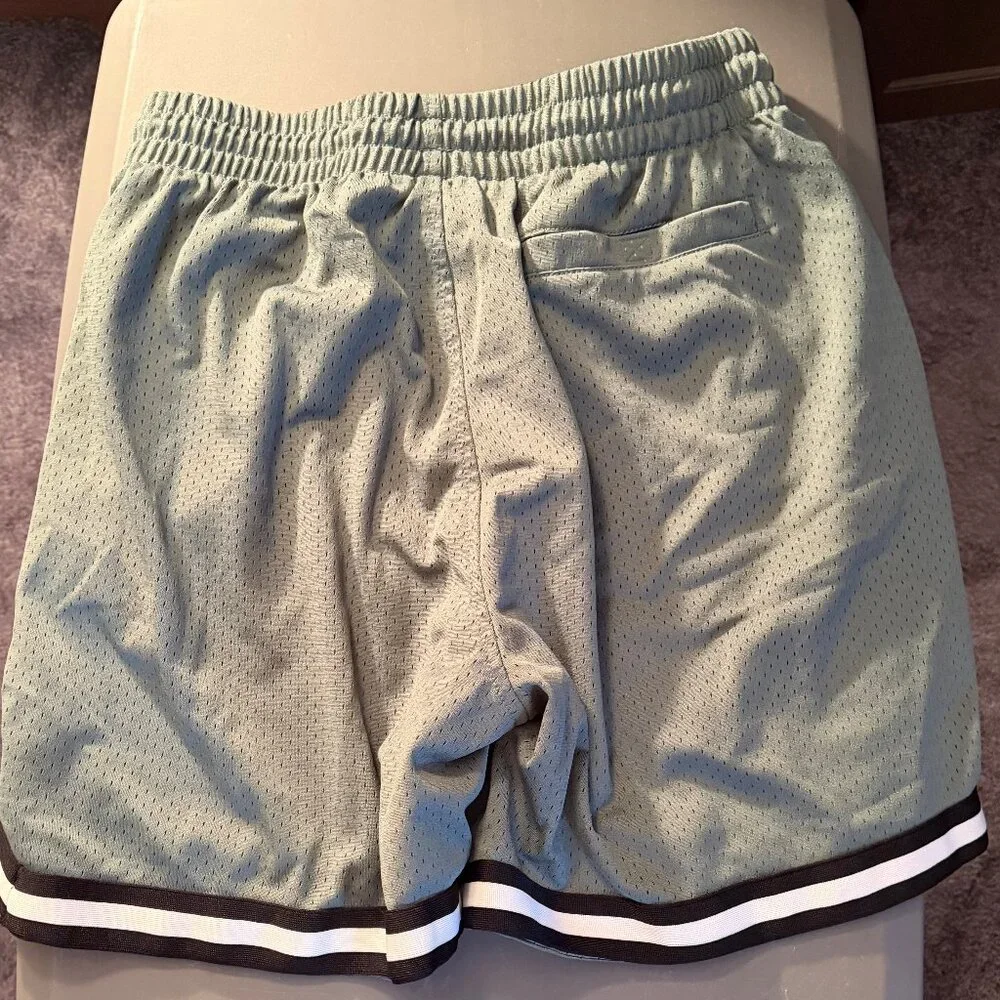 Foot Locker LCKR Mesh Athletic Shorts Men's Size XL Green/Grey/Teal - Picture 2 of 5